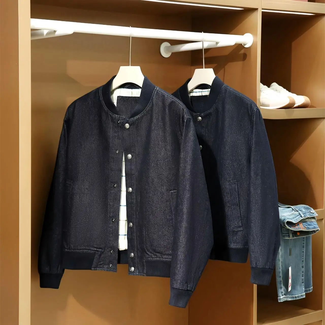 

Everyday Casual Essential! Men's American Denim Jacket - Vintage Flight Coat (Spring/Fall), Versatile, Durable, Top Pick