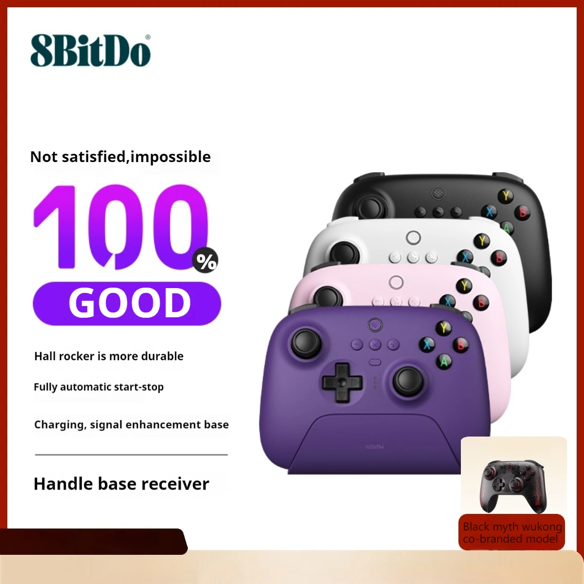 8bitdo Uleimate Wireless Hall Joystick Game With Back Button Charging Controller Pc Steam Android Apple Black Myth Wukong Ns