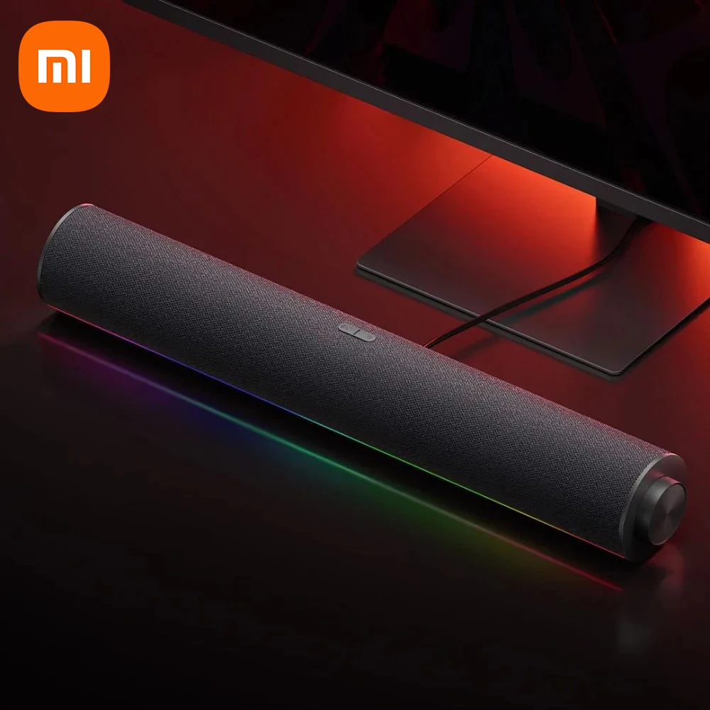 

Компьютерная колонка Mijia Redmi с четырьмя динамиками, стереозвуком, RGB-подсветкой, Bluetooth 5.0, AUX IN, микрофоном и двухканальным управлением поворотной ручкой