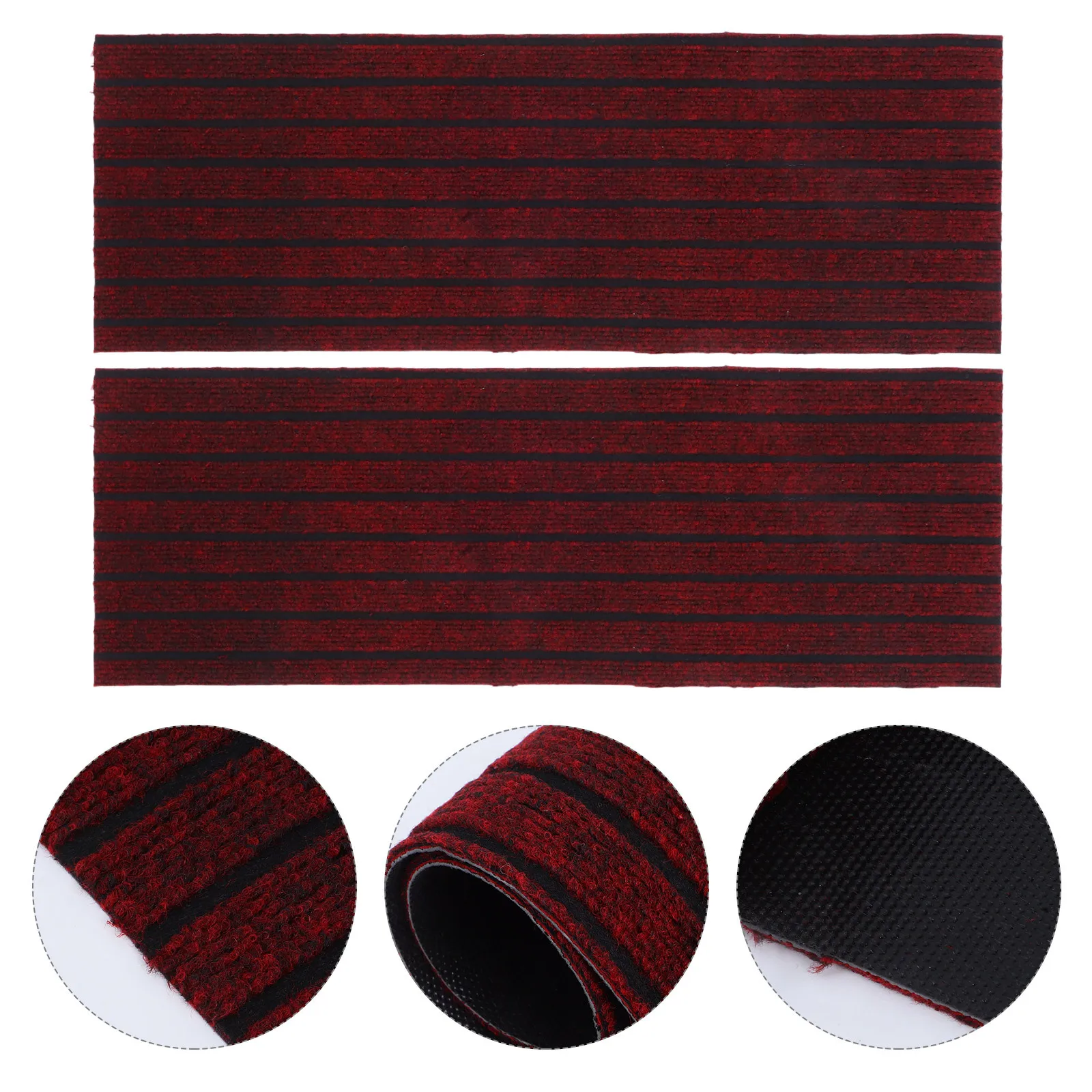 

2Pcs Stair Tread Covers 26x75cm Non Slip Floor Mat for Stairs - Washable Stair Mute Mat Spiral Staircase Treads Home Safety