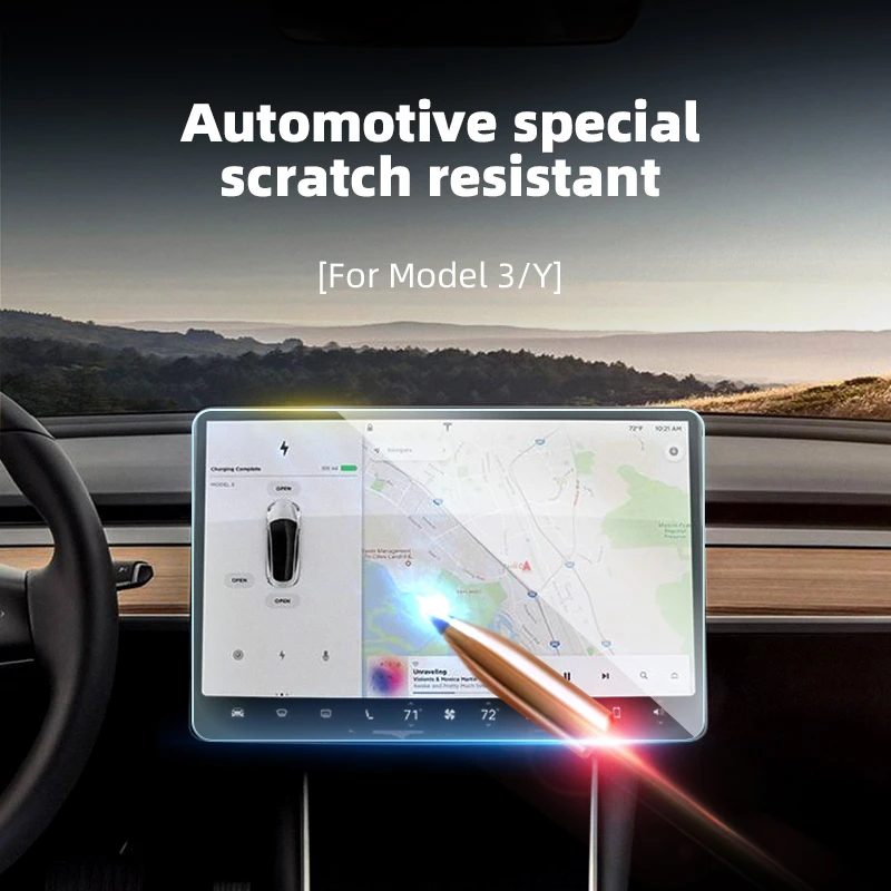 HD Tempered Glass Screen Protector For Tesla Model 3 Y Accessories Anti-glare Fingerprint-proof Clear Frosted Glassy Film