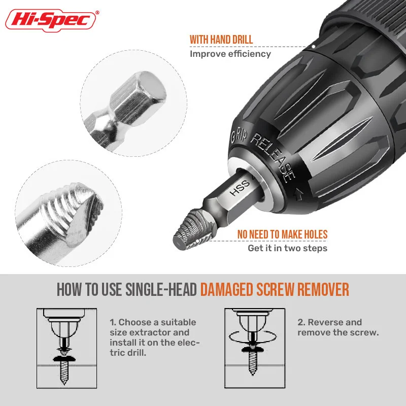 5 Chiếc Bị Hư Hại Vít Máy Hút Mũi Hút Triệt Hạ Tước Vỡ Tốc Độ Ra Bu Lông Hút Bu Lông Bông Tẩy Trang Công Cụ