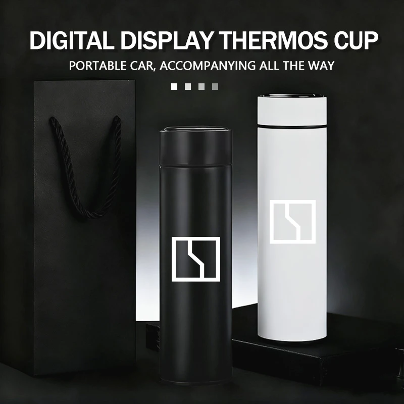 Car Stainless Thermos Bottle Temperature Display Thermos Cup For Zeekr 001 009 007 MIX X 7X Krypton 003 7X 2024 2025 X EV 2023