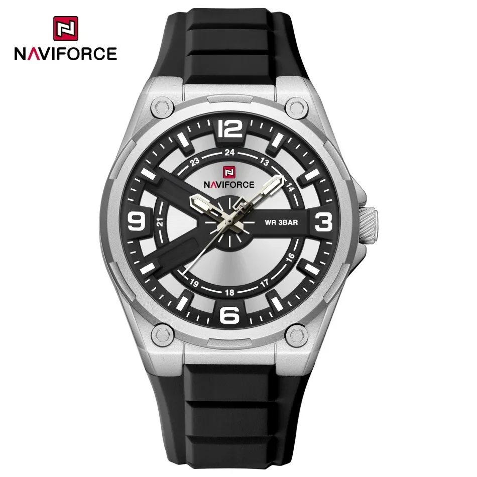 

NAVIFOCE NF9260 Luxury Business Men Watch Sport Men Waterproof Quartz Wheel dial WristWatch