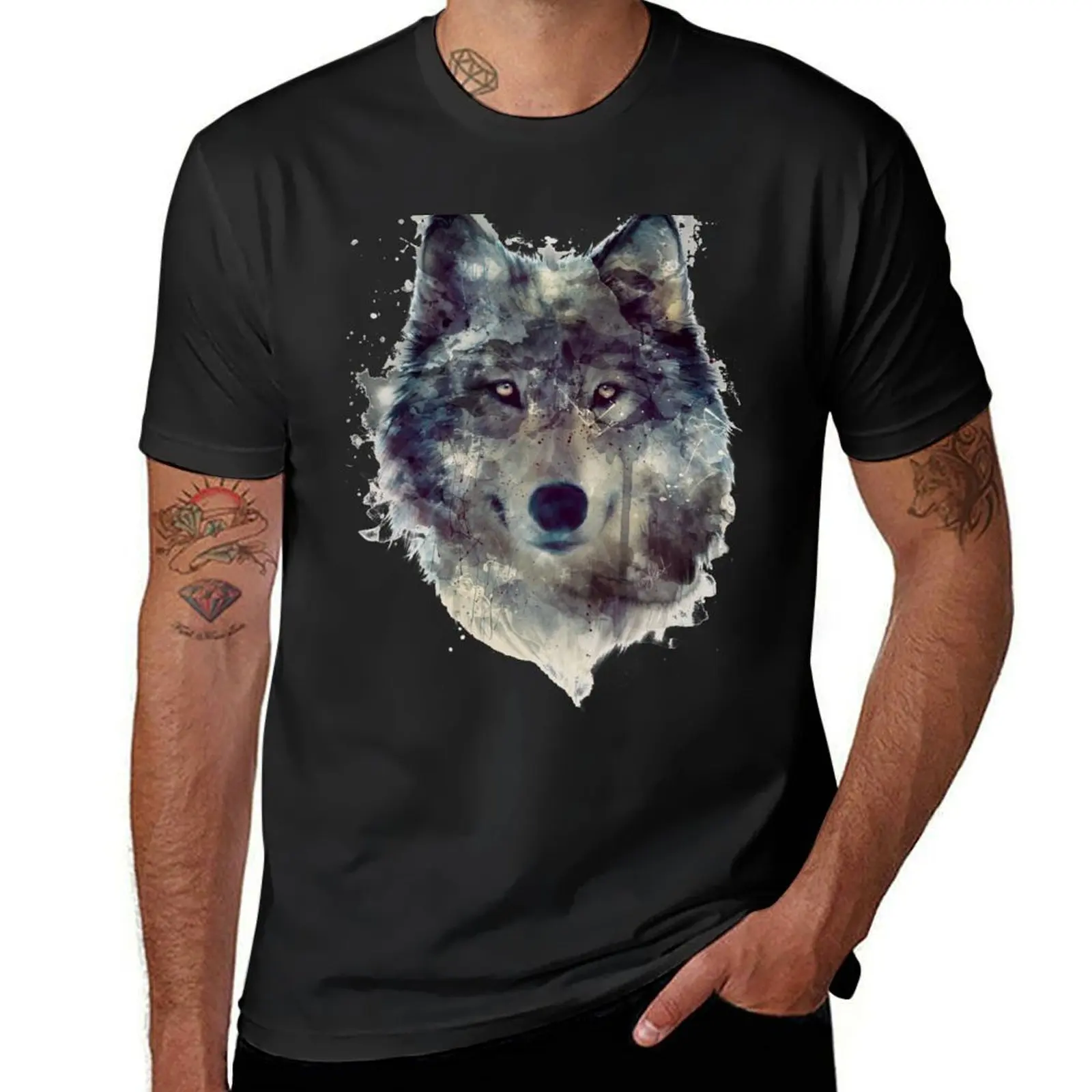 Wolf // Persevere T-Shirt customizeds tees Short sleeve tee sweat shirts, men