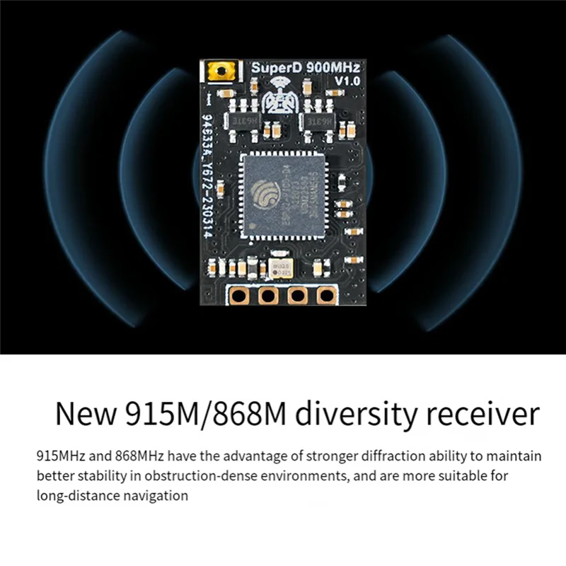 SQPP-Superd ELRS Diversity Receiver Exprsslrs RX 2T Антенны TCXO для RC FPV Дрон дальнего действия/Freestyle