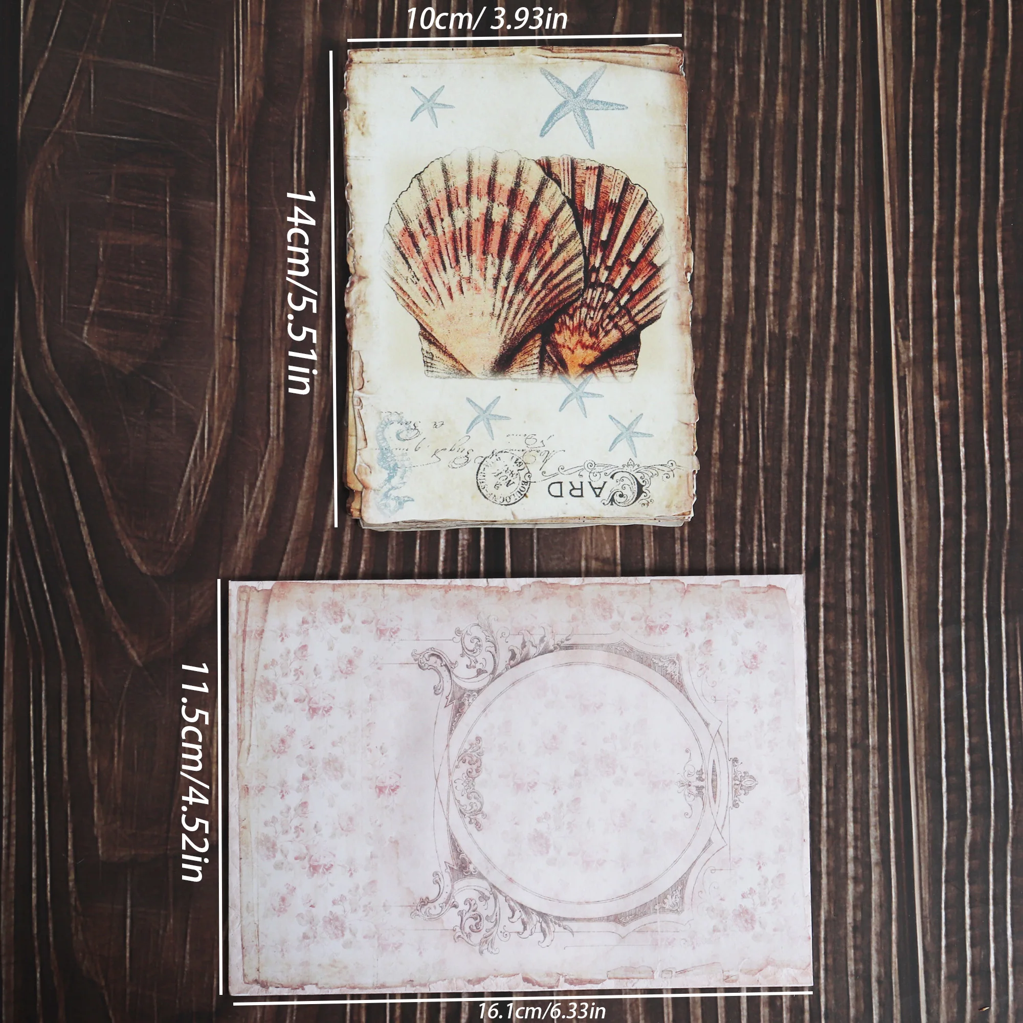 JAIIMAN 64 Stück (mit Umschlägen) Vintage Ocean Speziell geformtes beschreibbares Postkarten-Set, weißer Karton, für Scrapbook, DIY-Bastelarbeiten – Detail 4