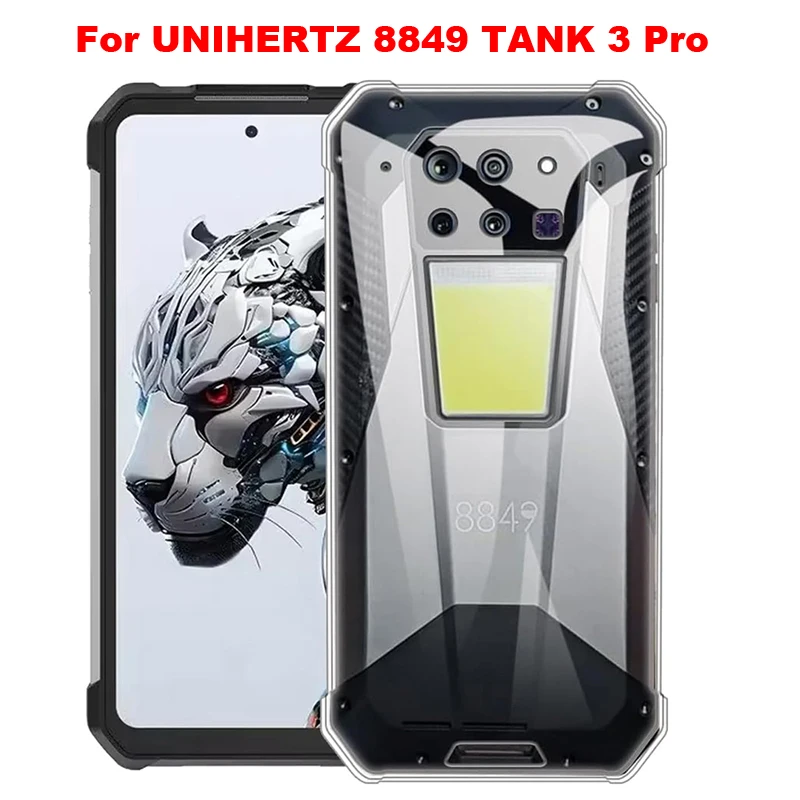 Ultra-thin Clear Phone Case For Unihertz 8849 Tank 3 Pro Bumper Shell Soft TPU Case for Etui UNIHERTZ TANK Tank3 3pro Back Cover