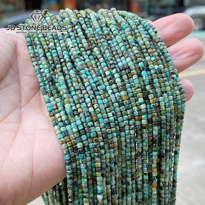 

Natural Faceted Africa Turquoises 2mm Small Square Beads Loose Spacer Tiny Bead For Jewelry Making Bracelet Necklace Accessory