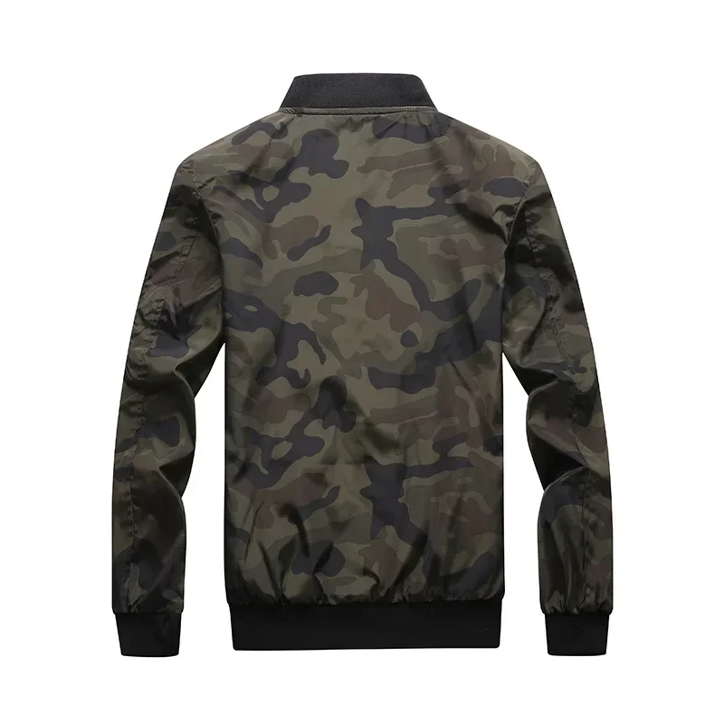 Plus Size 7xl 6xl 4xl Camouflage Jacket Men Stand Collar Slim Camo Military Jacket Male Long Sleeve Casual Boys Coat Outerwear