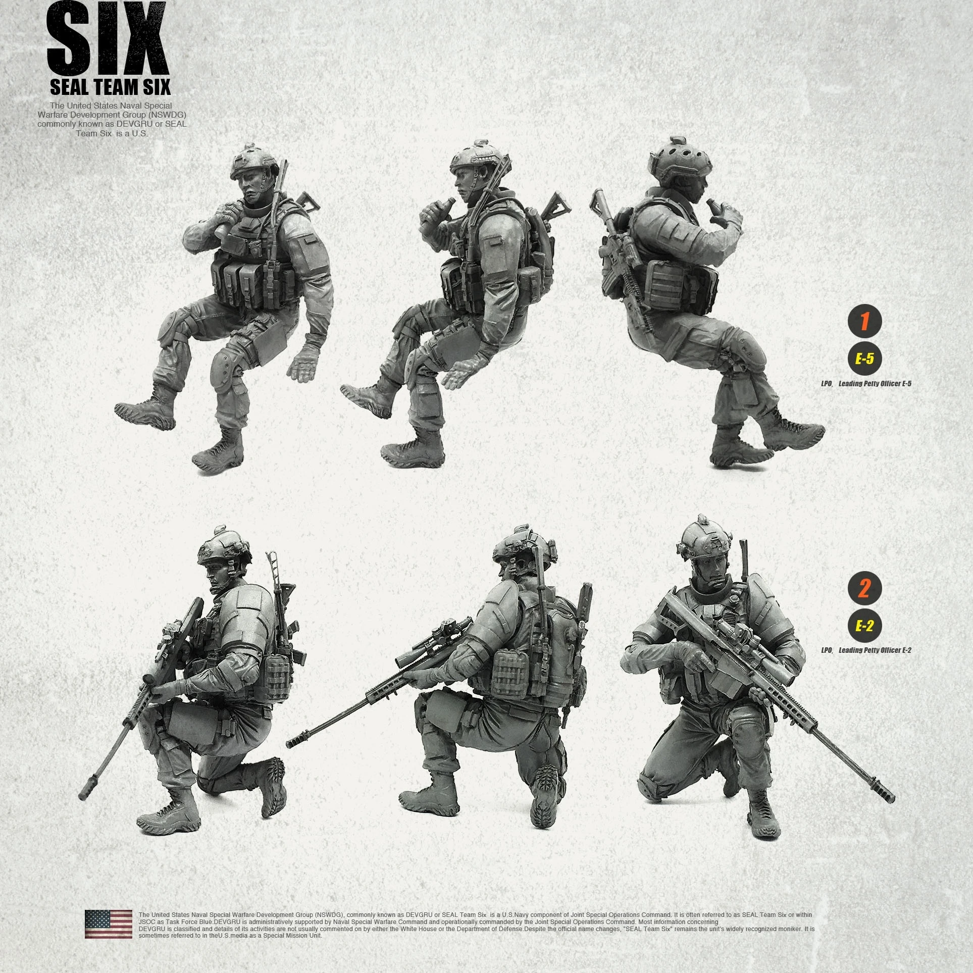 1/35 Resin Model Figure Six Special Operations Soldiers Gk Micro Miniature 3d Printed White Model Toy Unassembled And Unpainted