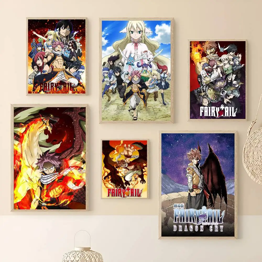 مانغا F-الجنية T-الذيل ورق أبيض ملصق ريترو كرافت ورقة ملصق DIY غرفة بار مقهى خمر اللوحة الزخرفية