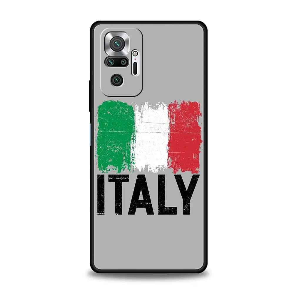 ITALY Flag Phone Case For Xiaomi Redmi Note 13 12 5G 11 10 Pro Plus 4G 9S 9 8 7 9T 13C 12C 10C 9C 9A Soft Silicone Cover