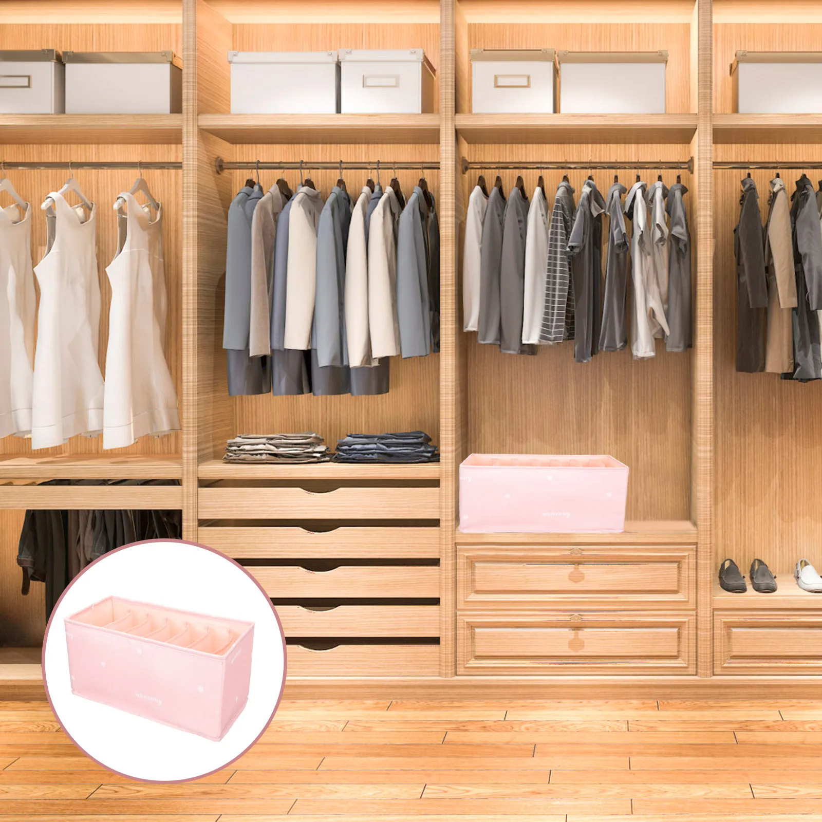 

Foldable Multi-Grid Clothes Storage Box Pants Divider Organizer Drawer Wardrobe Clothing Box Closet Underbed Lightweight