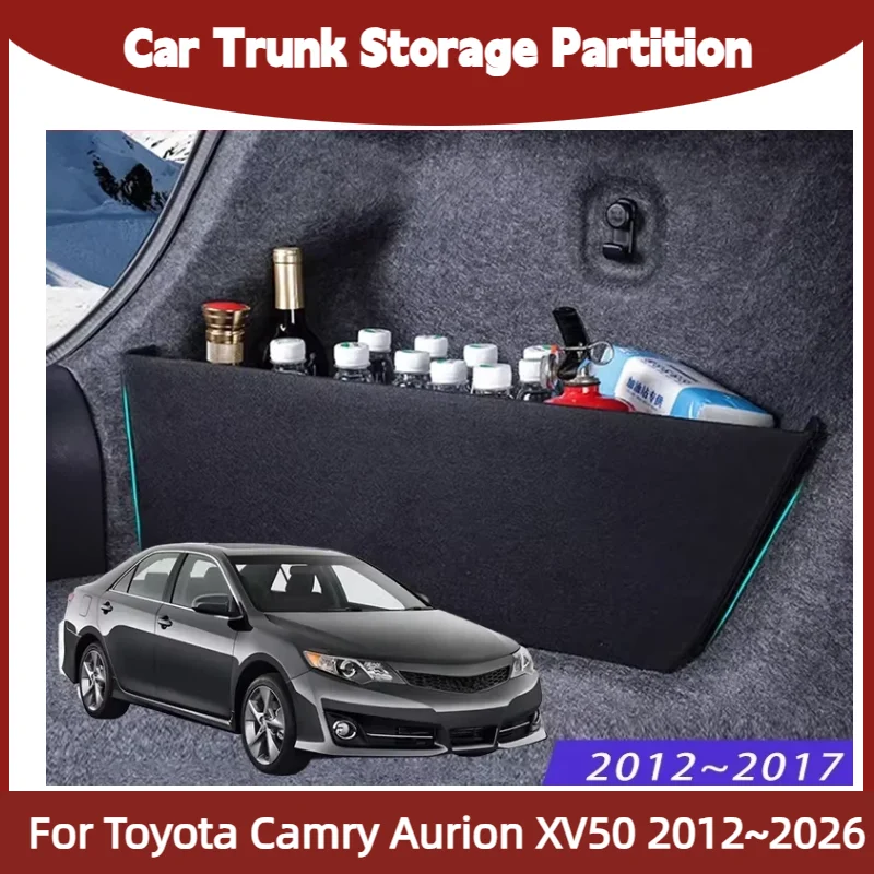 For Toyota Camry Aurion XV50 2012~2017 Thickening Trunk Storage Partition Multifunction Storage Box Auto Interior Accessories