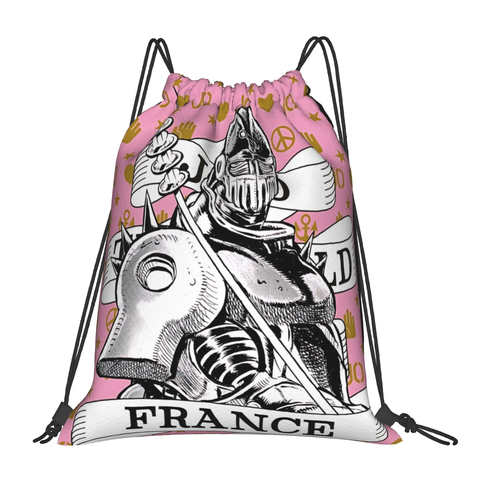 For travel Pouch Jojo's Bizarre Adventure World  Kawaii Drawstring Bags Shopping Shoe Clothes Storage Teen Portable Rucksack