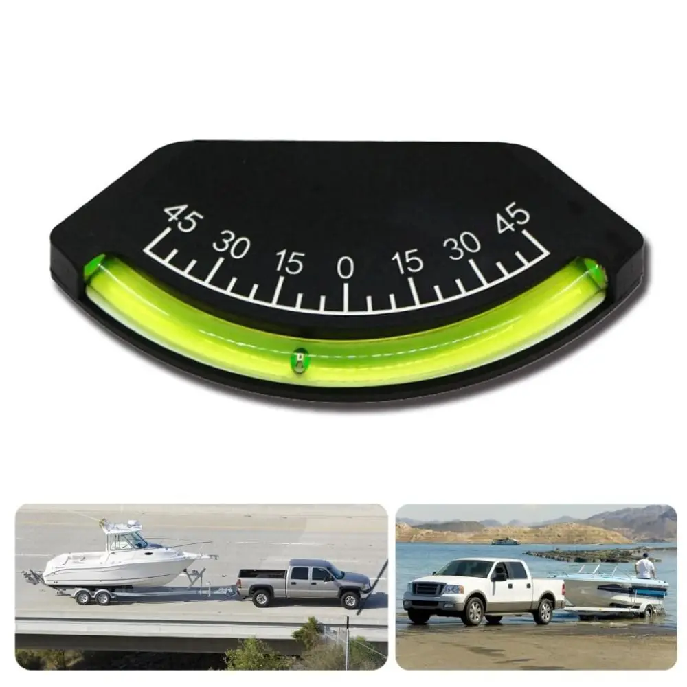 New -45 To +45 Degrees Inclinometer Durable Easy To Read Level Gauge with Adhesive High Visibility Marine Clinometer Car or Boat