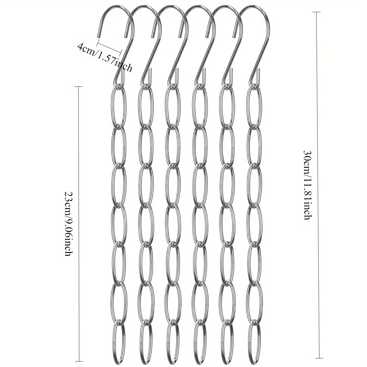 3pcs Hangers Space Saving, Metal Chain Clothes Hanger Organizer With 7 Slots, Magic Foldable