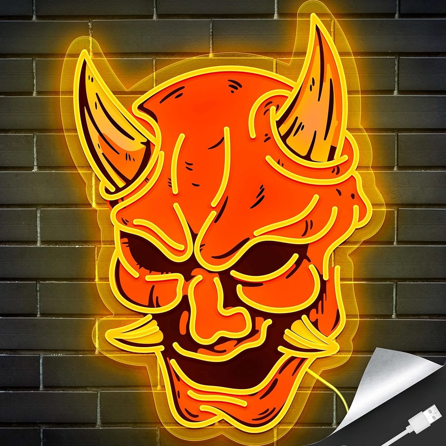 Oni Mask Led Neon S… - image