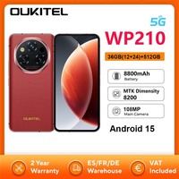 OUKITEL WP210 5G Rugged Smartphone Android 15 36GB(12+24) 512GB 6.7'' 120Hz AMOLED 8800mAh 45W 108MP 5G NFC Under-Screen Fingerprint Cell Phone