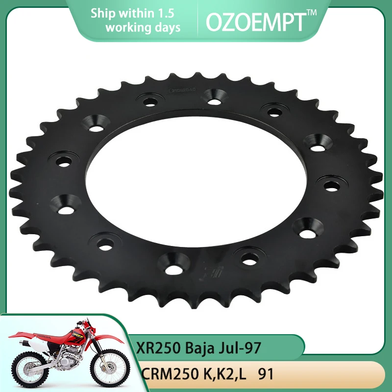 

OZOEMPT 520-40T Motorcycle Rear Sprocket Apply to CRM250 K,K2,L 91 XR250 Baja Jul-97