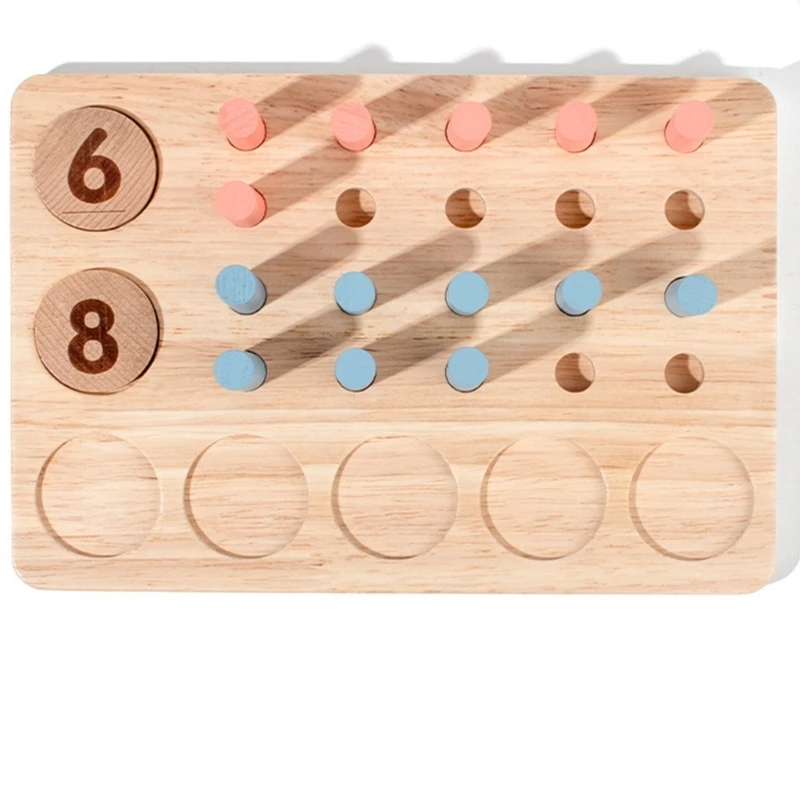 Kleuterschool toevoeging en aftrek leren speelgoed voor kleuters houten blok
