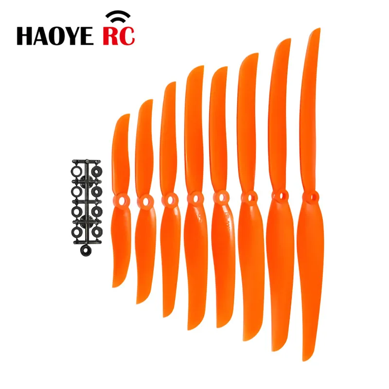 Haoye 10 Pcs 2 Blade Propeller 5030 6030 7035 8040 8060 9050 1060 1160 Direct Drive High-Speed Pro Color Orange Rc Accessories