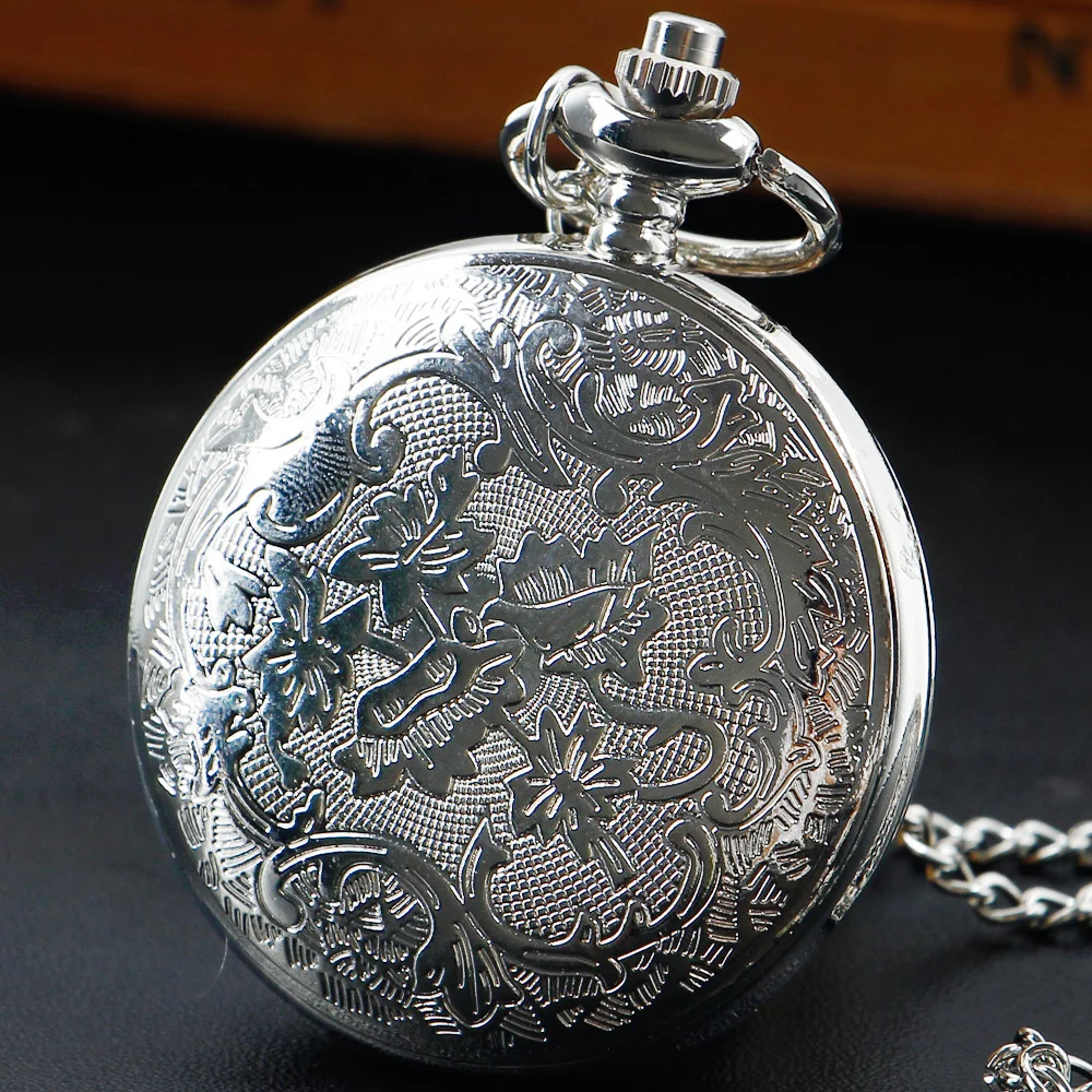 Circle Gear Analog Design Quartz Pocket Watch Steampunk Vintage Necklace Pendant Hollow Gear Clock Men Women Gift