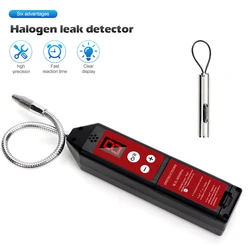 Intelligent Halogen Leak Detector Freon CFC HFC Gas Leakage Tester Air Monitor Conditioning R22a R134a Gas Meter With LED Light