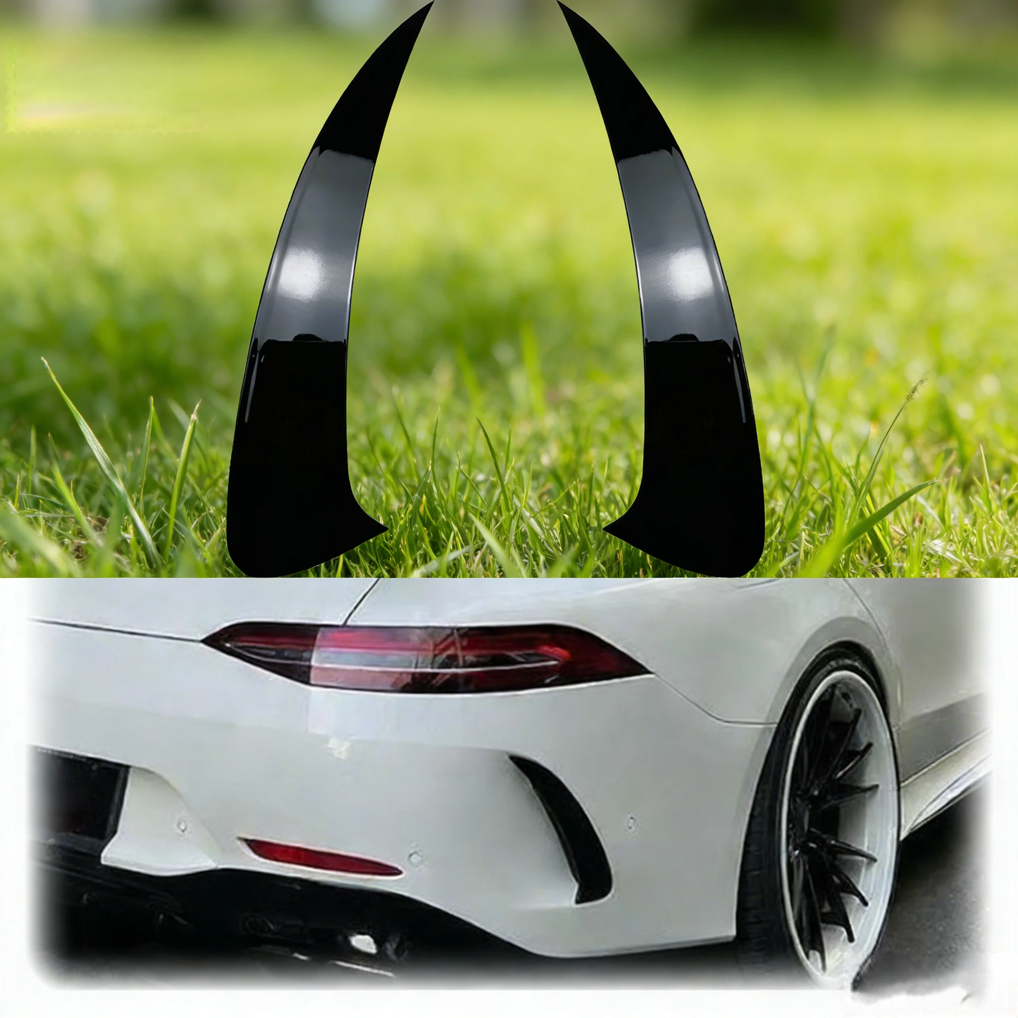 

Для Mercedes-Benz AMG GT GT50 GT63 X290 Седан 4-дверный: Задний бампер, спойлер, накладка на воздухозаборник, боковой канард, сплиттер, глянцевый черный ABS