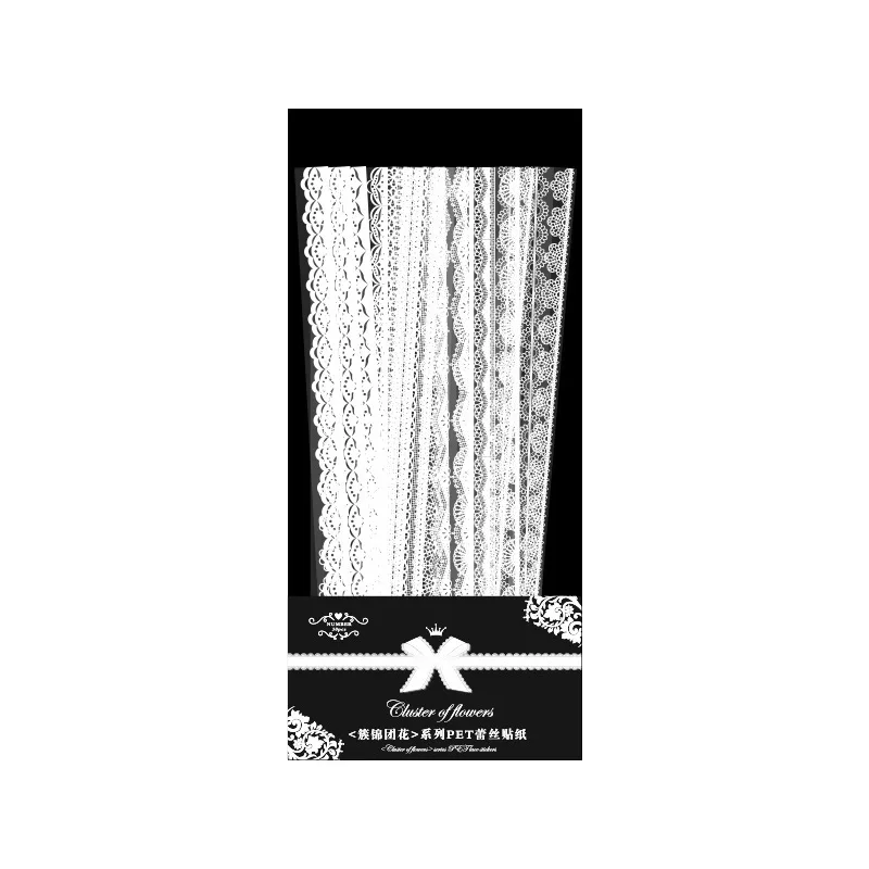Journamm 30pcs/pack PET Lace Style Decor Stickers Collage Junk Journal DIY Scrapbooking Self Adhesive Creative Craft Stickers image 5