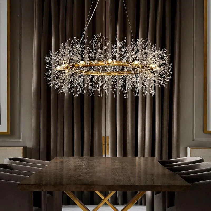 Dandelion Pendant Lamp Crystallights for Living Room Luxury Bedroom restaurant  Minimalist Designer Creative Lighting Decor