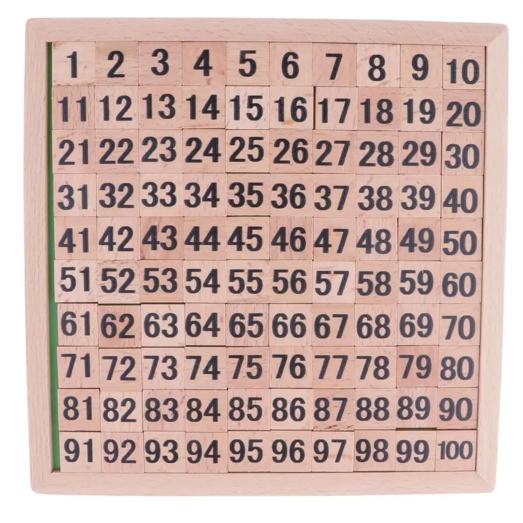 Montessori Wooden Puzzle Toy for Children, 1-100 Consecutive Numbers Montessori Wooden Puzzle Toy for Children, 1-100 Consecutive Numbers