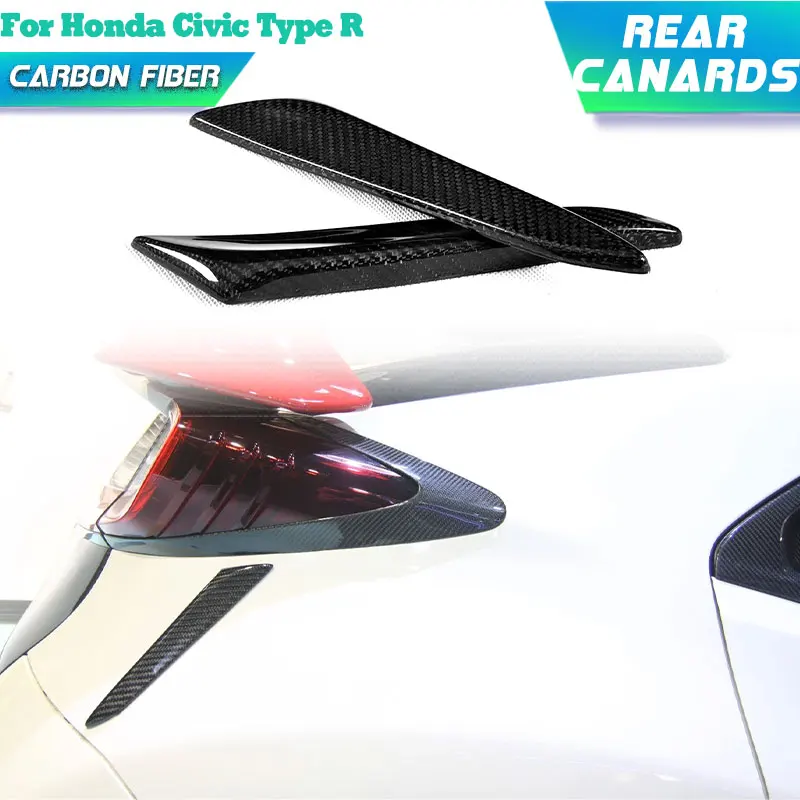

Задний бампер из углеродного волокна для Honda Civic Type R Hatchback 4-дверный 2015 2016, гоночные задние вентиляционные накладки, комплекты кузова