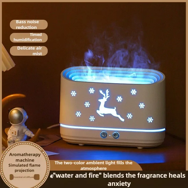Aromatherapy Humidifier 2025 New Large Capacity Aromatherapy Machine Household USB Flame Light Spray Humidifier Bedroom