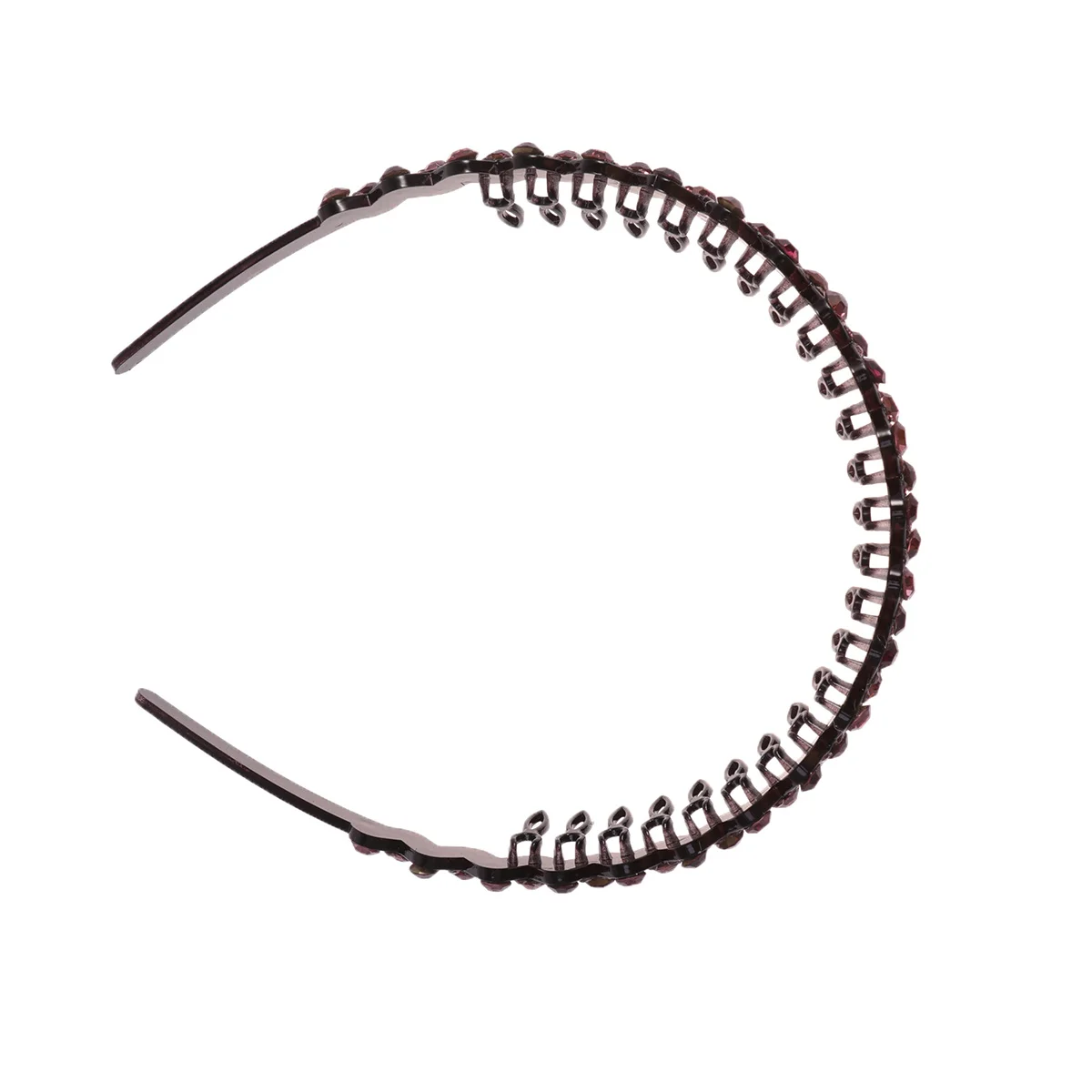 

Crystal Rhinestone Headband Acrylic Wave Shape Hair Hoop For Women Party Cosplay Accessory Heddress Toothed Headdress