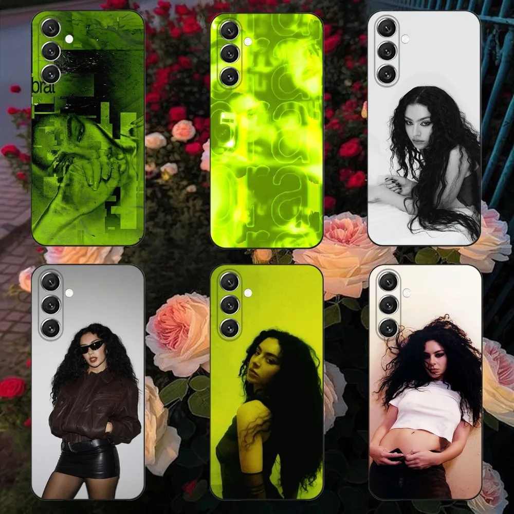 

Singer C-Charli XCX Brat Phone Case For Samsung Galaxy A13,A21s,A22,A31,A32,A52,A53,A71,A80,A91 Soft Black Cover