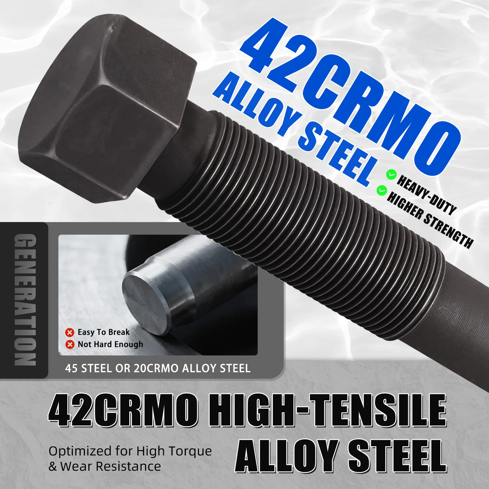 أداة سحب القابض الأساسي NICECNC 42CrMo مصنوعة من سبائك الصلب باستخدام الحاسب الآلي لموديلات عربات الجولف Yamaha G1-G22 1979-2006 # 90890-01876-00