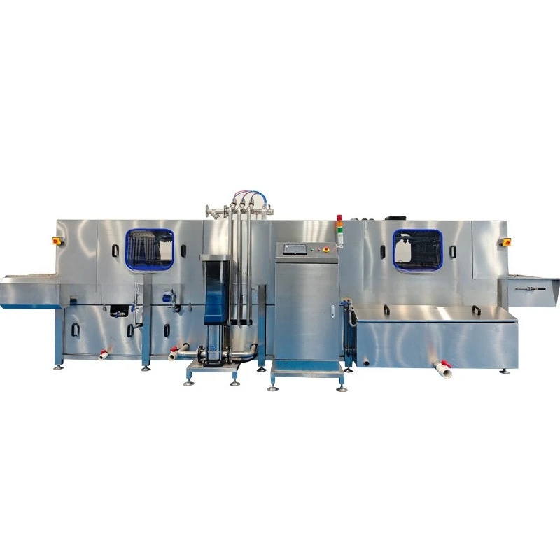 

High pressure spray tray cleaning and impurity removal machine Automatic continuous turnover basket cleaning machine