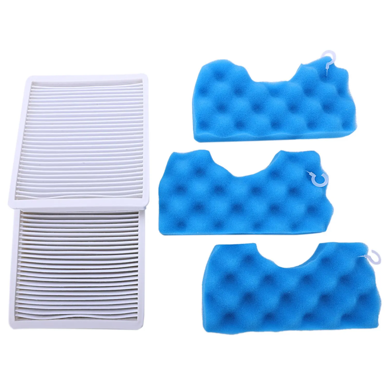 

2x Vacuum Cleaner Dust Filter Hepa Filter + 3xSet Of Filter Cotton For Sc4300 Sc4470 White -B710W