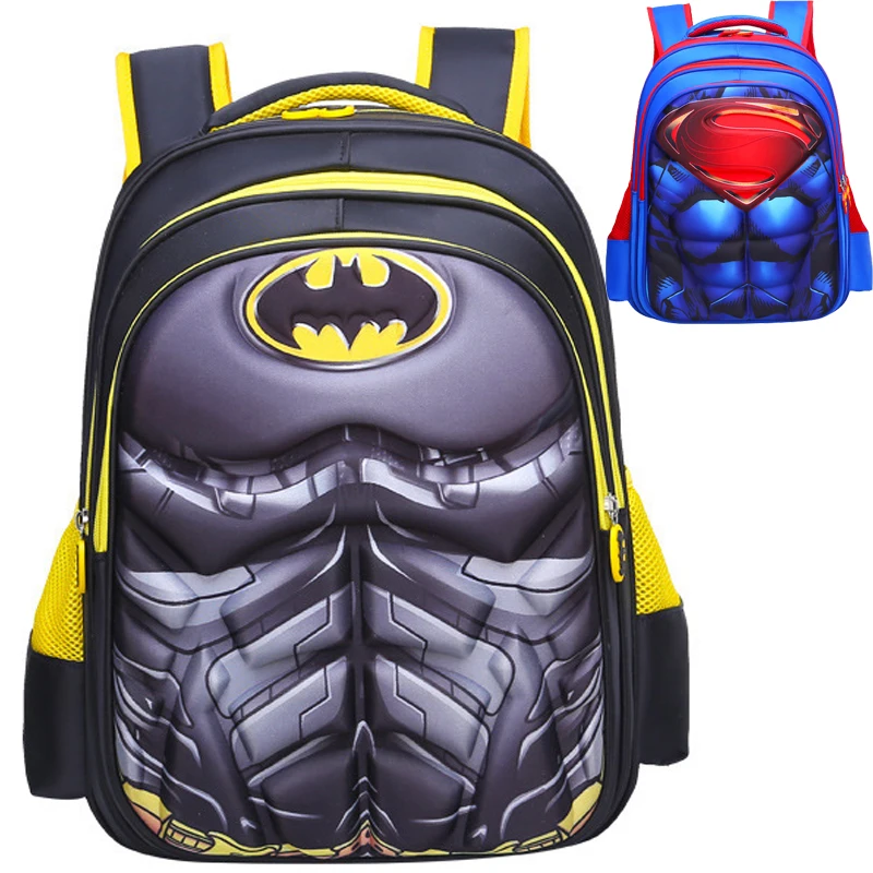 

DC Batman School Bag Cute Fashion Boy Backpack Kindergarten Schoolbag Superman Anime Backpack Waterproof Schoolbag Book Bag Gift