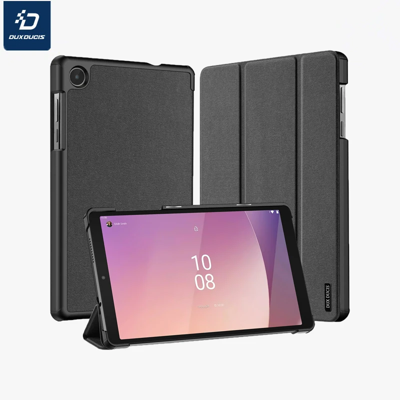 DUX DUCIS woven design tablet protective cover For Lenovo Tab M8 (4th Gen) Fall prevention Pen slot Trifold stand protect cover