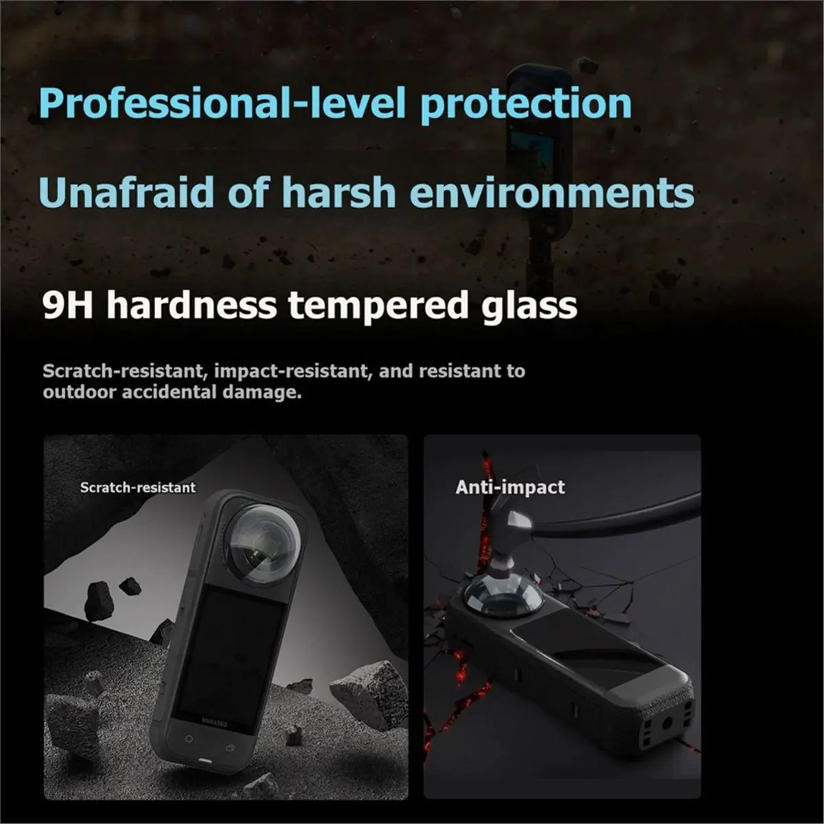 DT75BG Lens Protective Mirror for X4 Air Anti-Scratch Lens Cap Protector Cover Protective Sports Camera Accessories