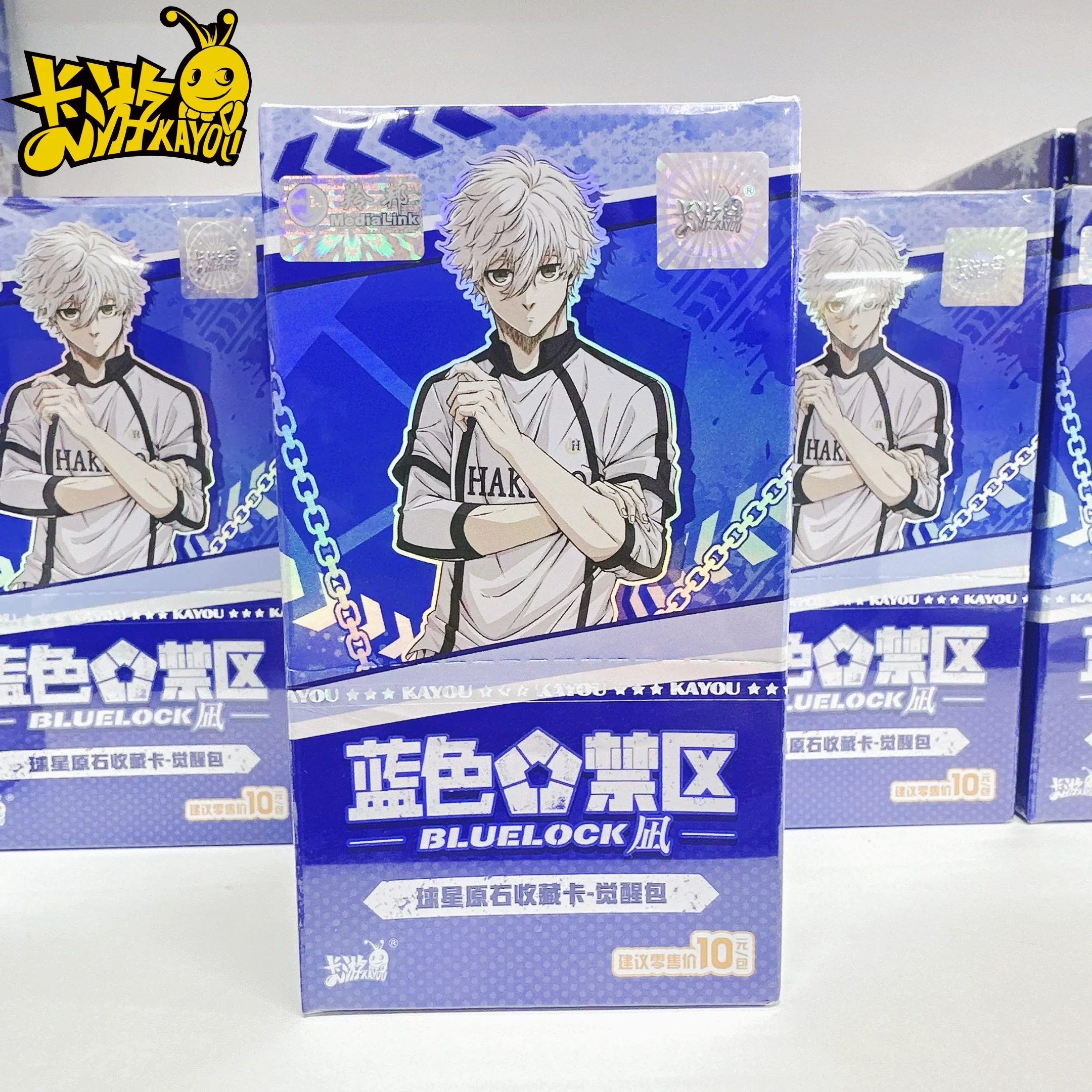 

Kayou Blue Lock Anime Collection Cards Mystery Box - Nagi Seishiro Lock & Key Game Board Toys Gift for Boys & Girls