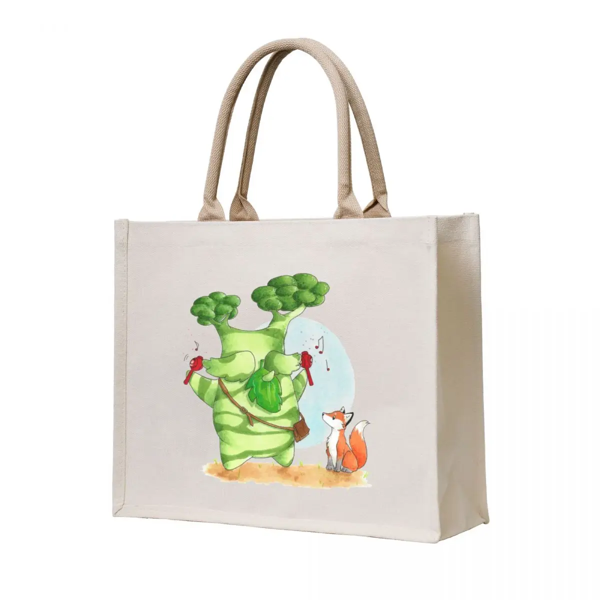 

Hestu Plays with Fox Tote Bag tote bag custom shopping cart bags Women's shopper bag