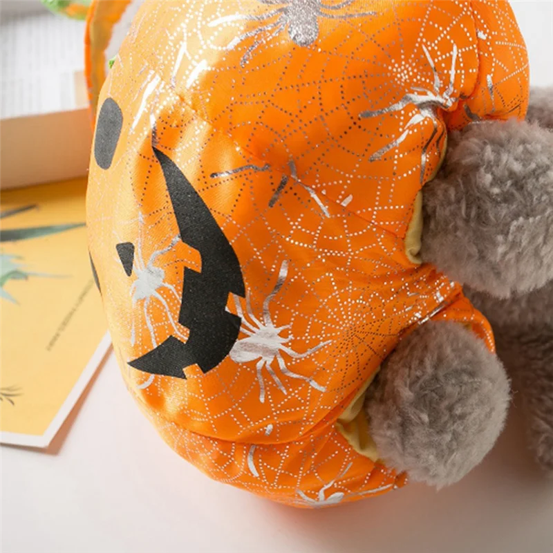 ABWR-Dog Cat Halloween Pumpkin Costume,Pet Cosplay Costumes,Puppy Warm Outfits Hoodie Animal Autumn Winter Clothes