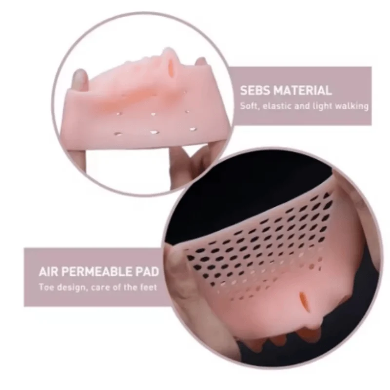 1 Pair of Gel Toe Protectors for the Forefoot, Featuring Breathable Honeycomb Design, Soft Silicone Socks, Specially Designed for Comfort, Suitable for Both Men and Women. image 5