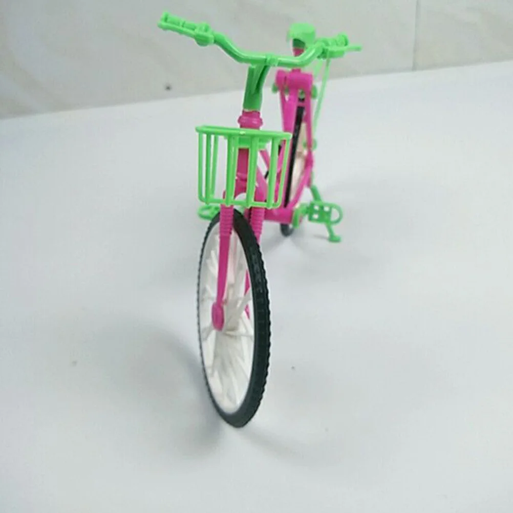 

Simulated Large Bicycle Girls Bike DIY House Decor Alloy Miniature Plaything Baby