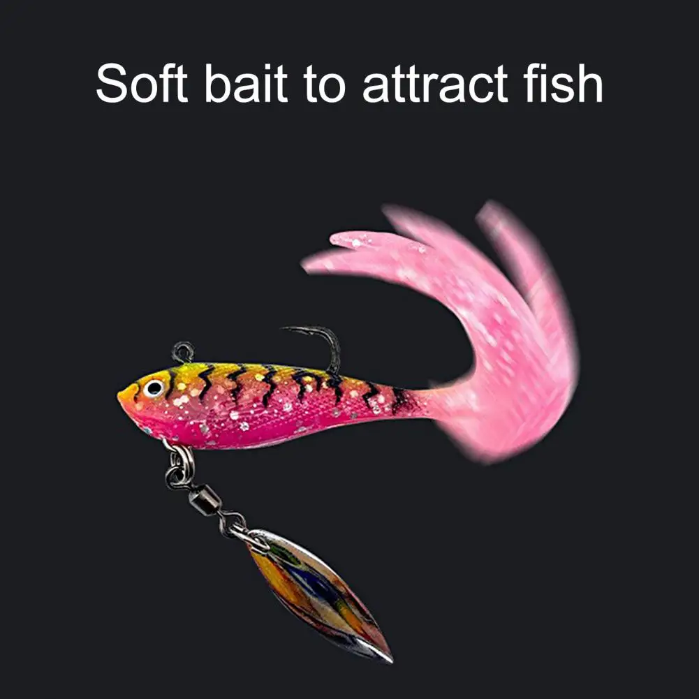 Bionic Soft Bait  Helpful 3D Simulated Fisheye Bright Color  Saltwater Fishing Bass Bucktail Bait for Outdoor Fishing