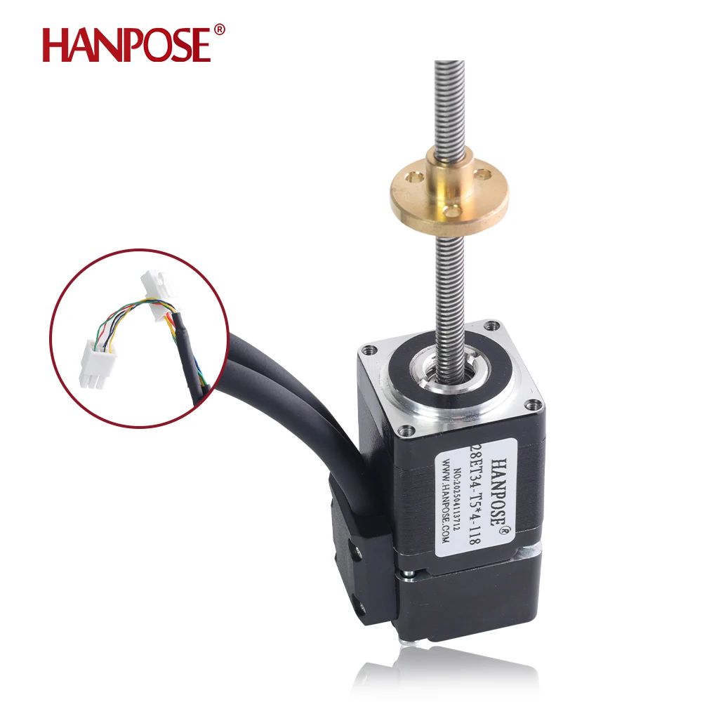 NEMA11 28ET34-T5*4-118 Closed-loop Trapezoidal Lead Screw Motor External Drive Motor Photoelectric Encoder